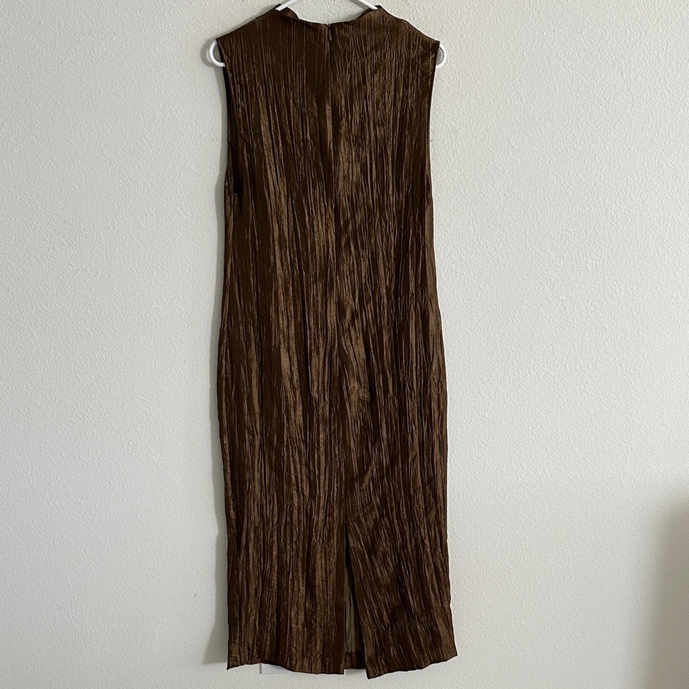 Massimo Dutti Sleeveless Halter Neck MIDI Dress - Picture 5 of 10